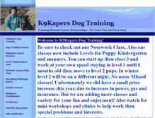 Tablet Screenshot of k9kapers.com